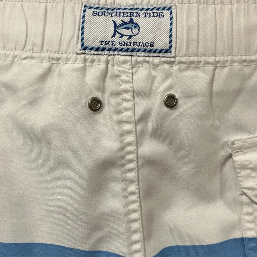 Southern Tide Lined Swim Trunks The Skipjack‎ Large Stretch Rainbow drawstring